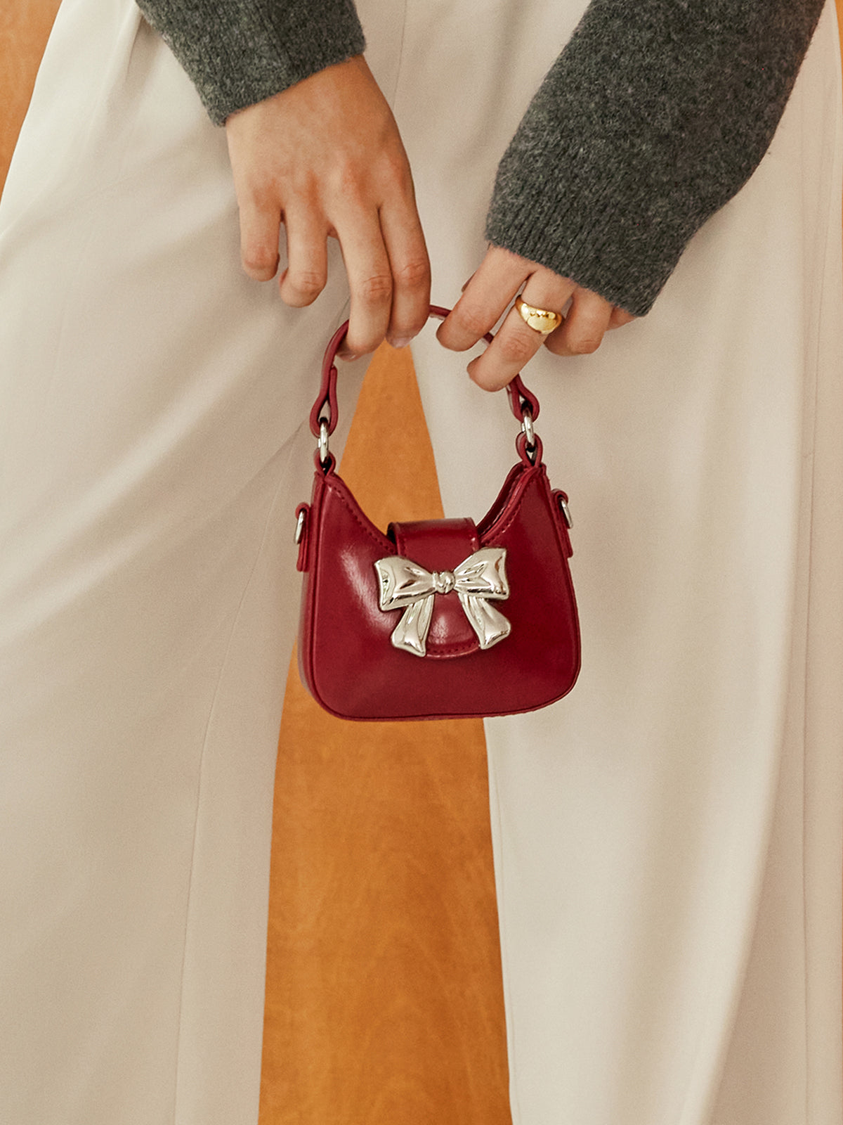 Bow Flap Mini Tote Bag