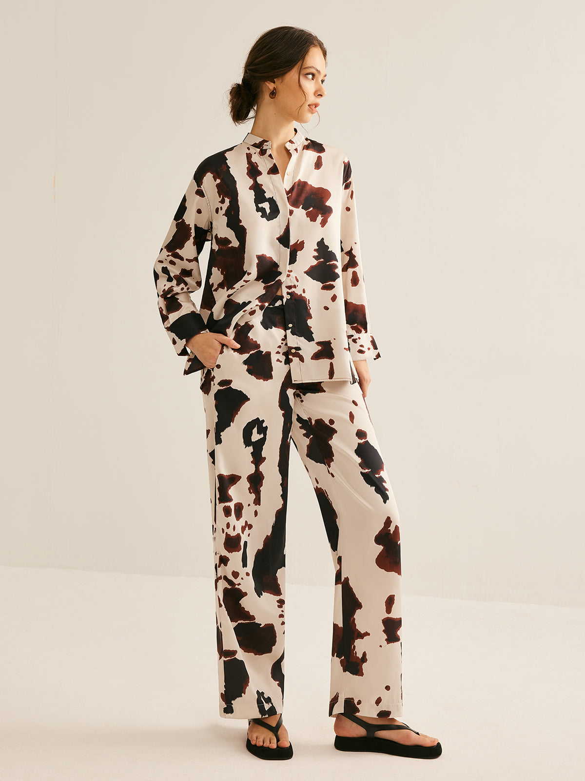 Cow Printed Loose Shirt