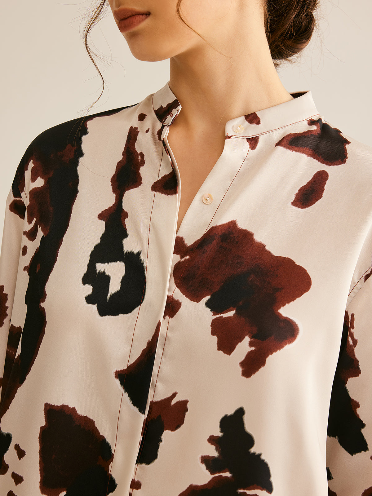 Cow Printed Loose Shirt