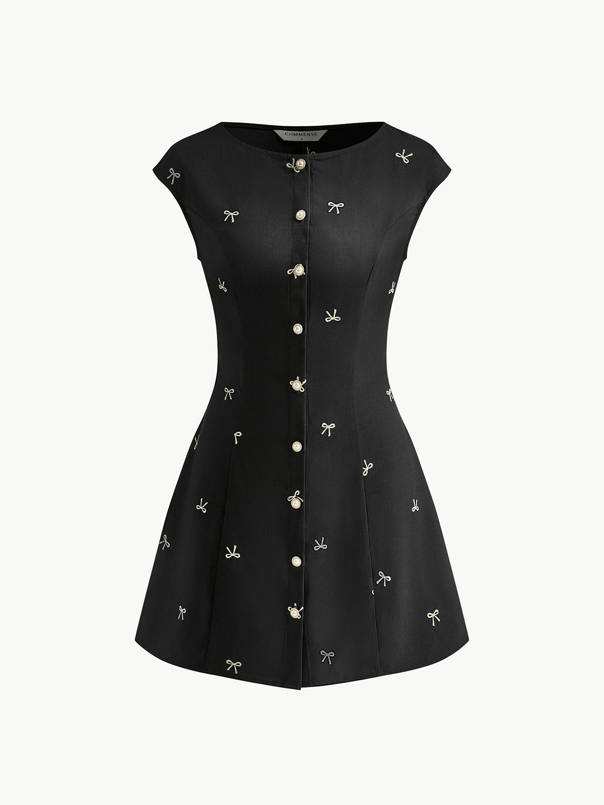 Bow Detail Breasted Tank Dress