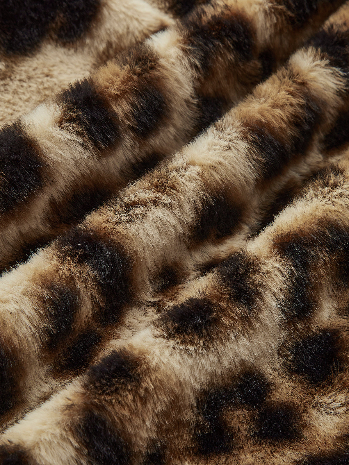 Leopard Print Faux Fur Coat