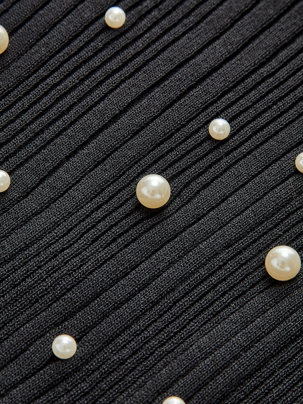 Pearl Beaded Stretch Sweater Vest