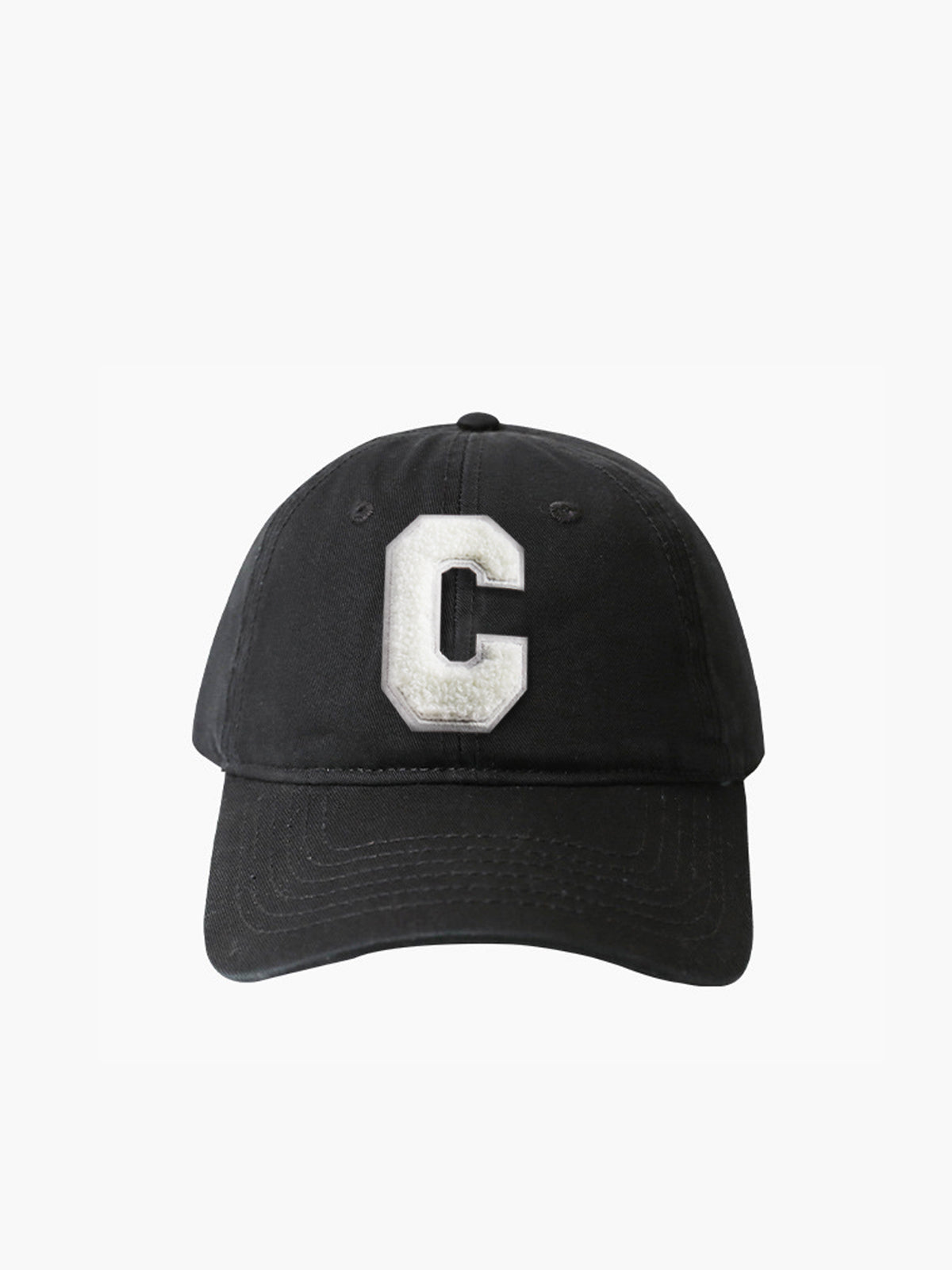 Cotton C-Letter Soft Top Cap Hat