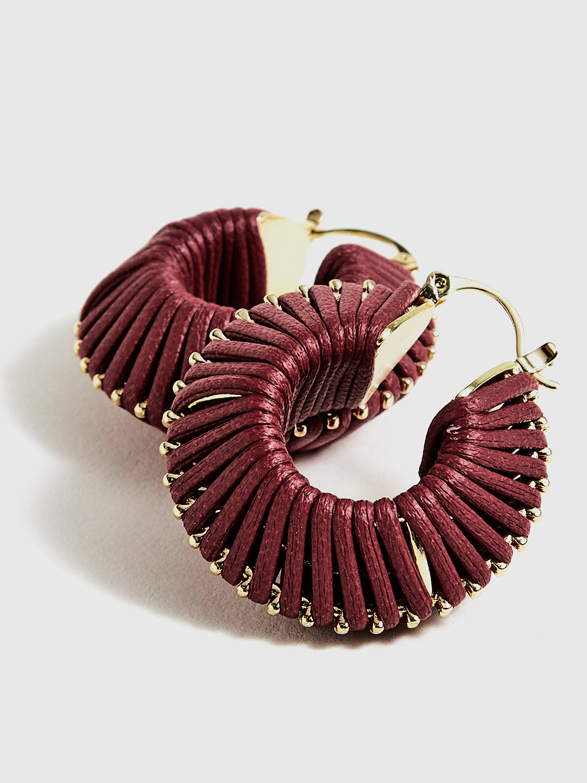 Vintage Woven Chunky Hoop Earrings