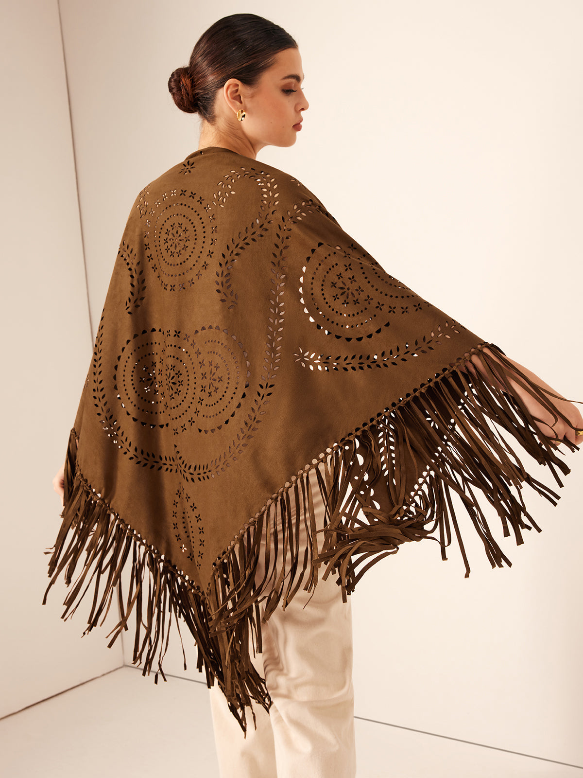 Boheme Hollow Tassel Shawl