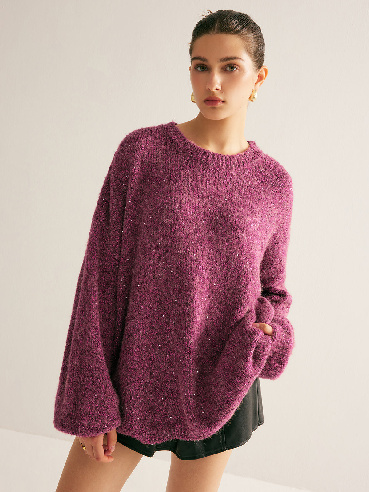 Sequins Loose Sweater