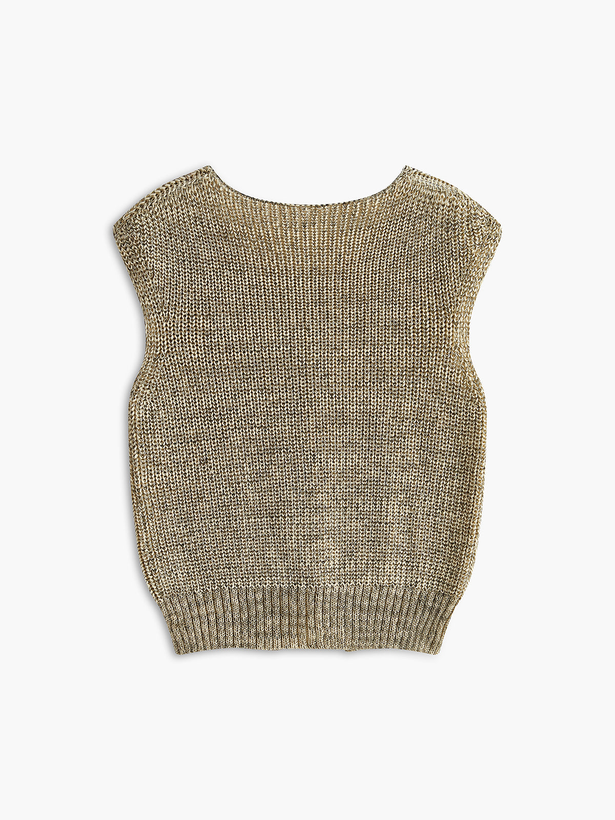 Breasted Soft Sweater Vest