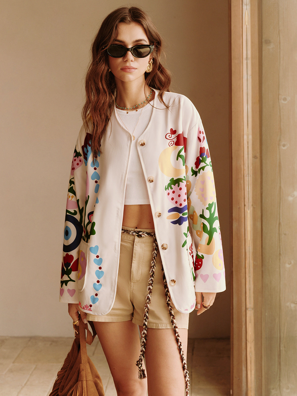 Colorful Printed Charming Winter Coat