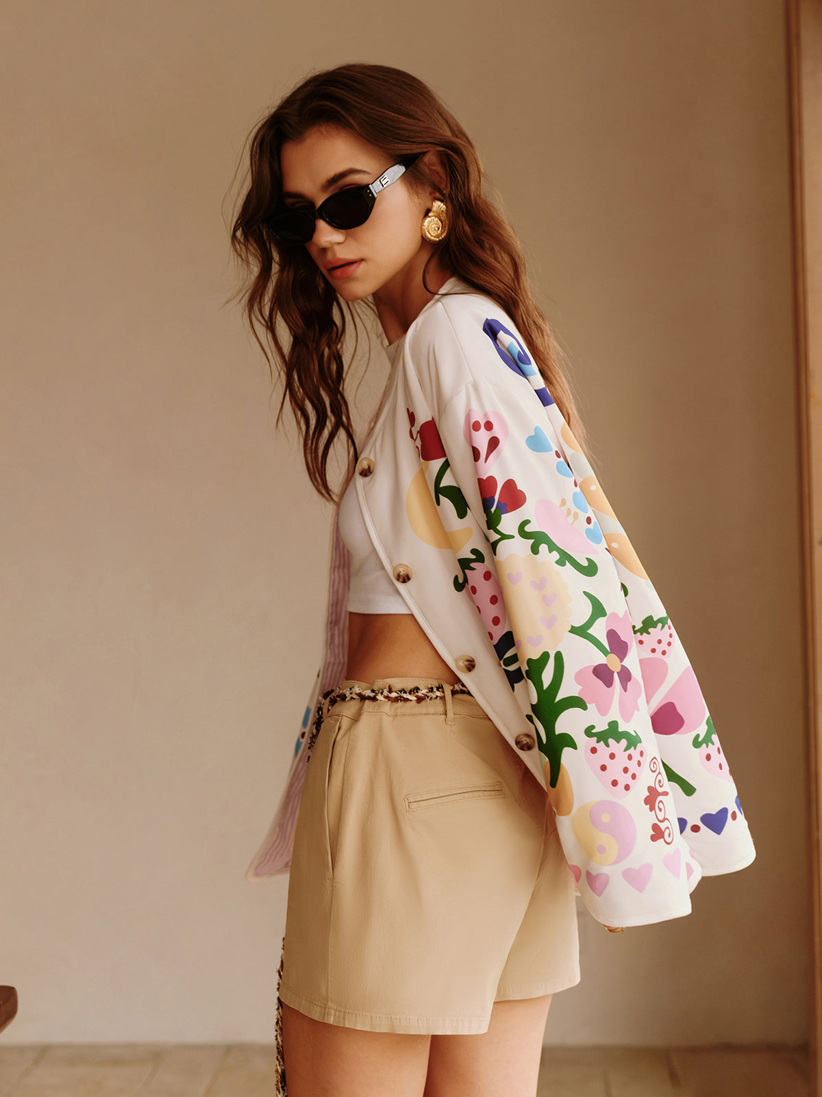 Colorful Printed Charming Winter Coat