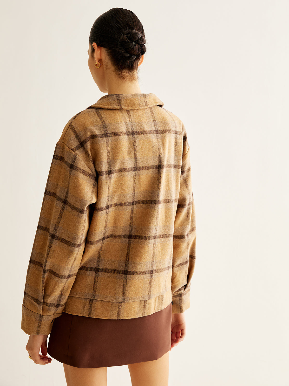 Wool-Blend Checked Jacket