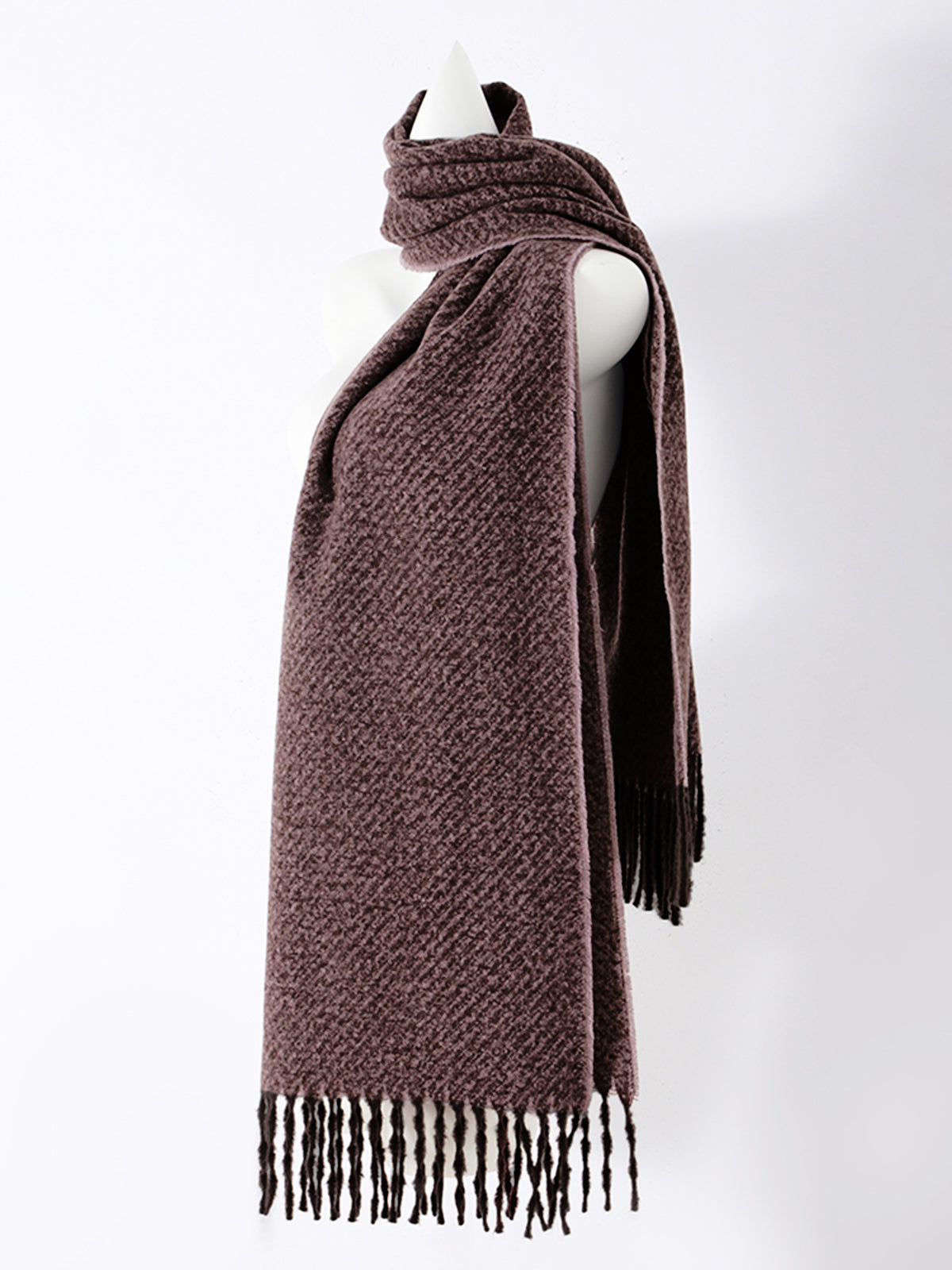 Utility Plain Tassel Scarf