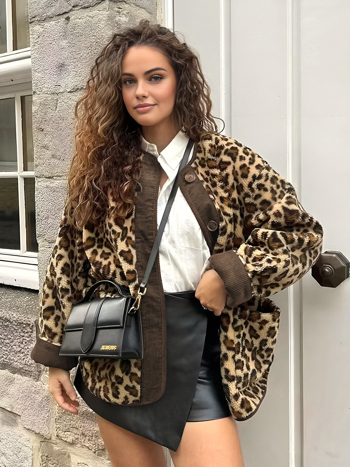 Leopard Printed Winter Coat