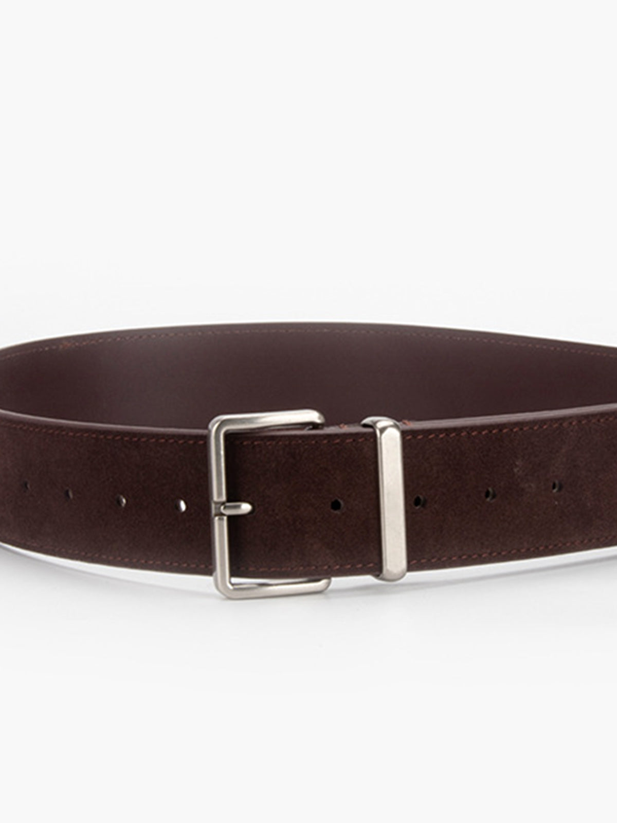 Suede Wide Buckle Belt