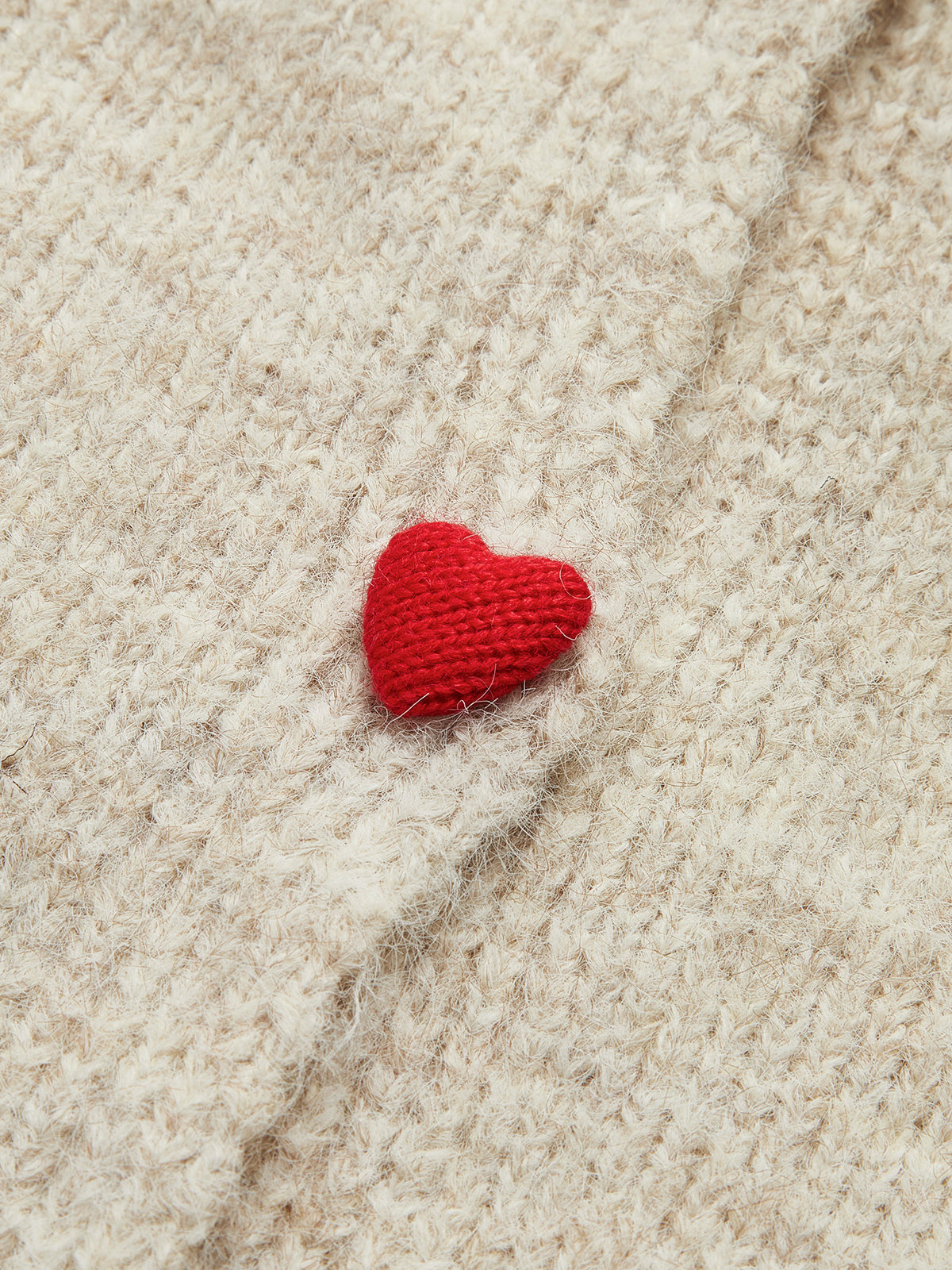 Elegant Heart-Button Cardigan