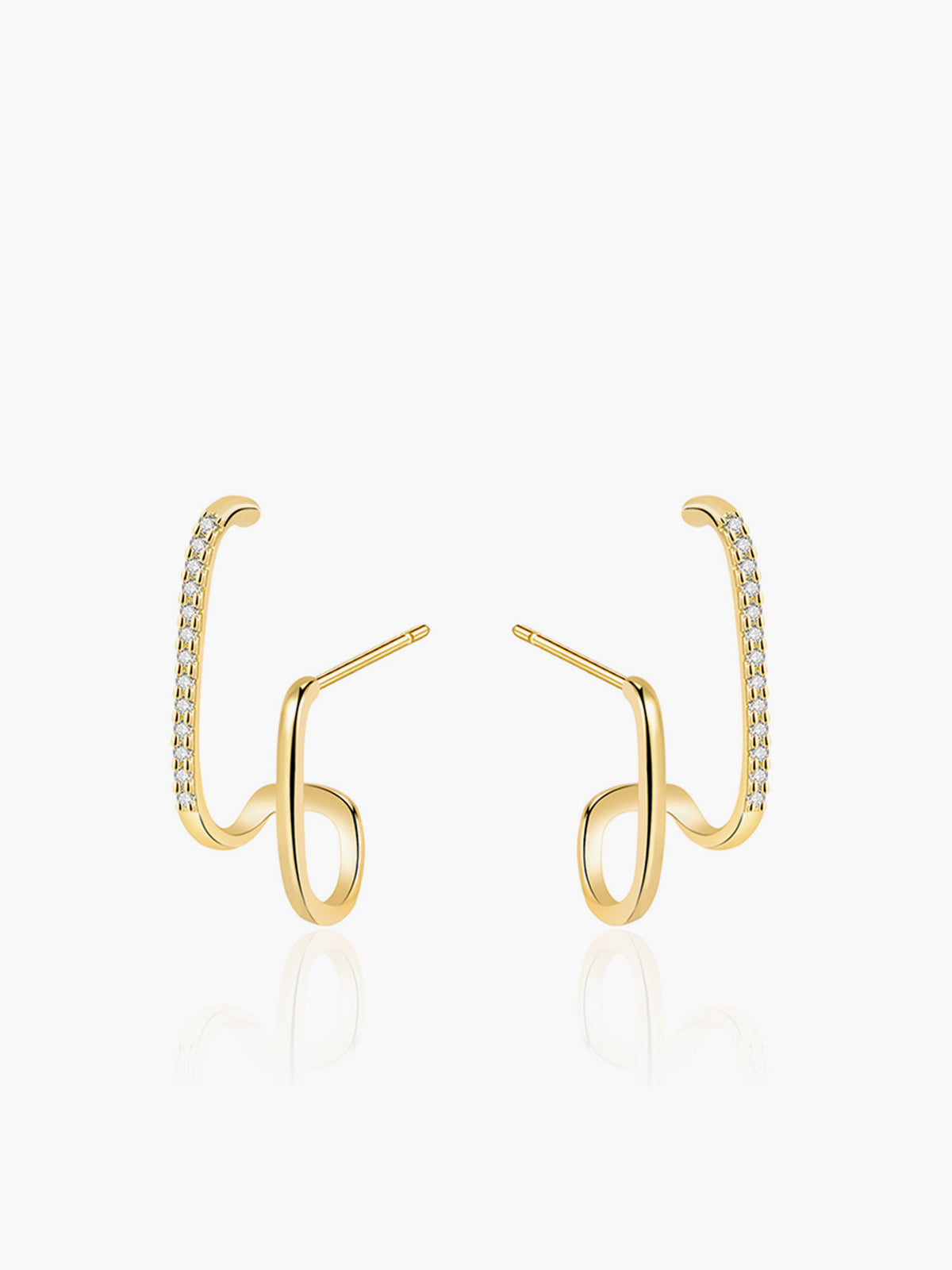 Geometric Zircon Ear Cuff