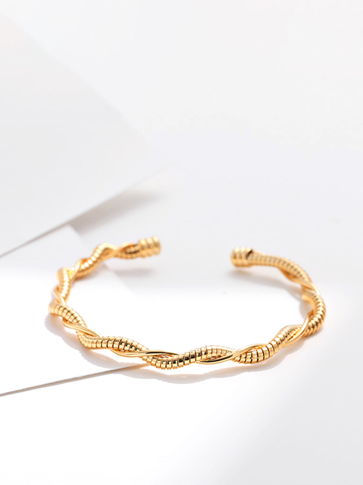 Minimalist Twist Open Bracelet