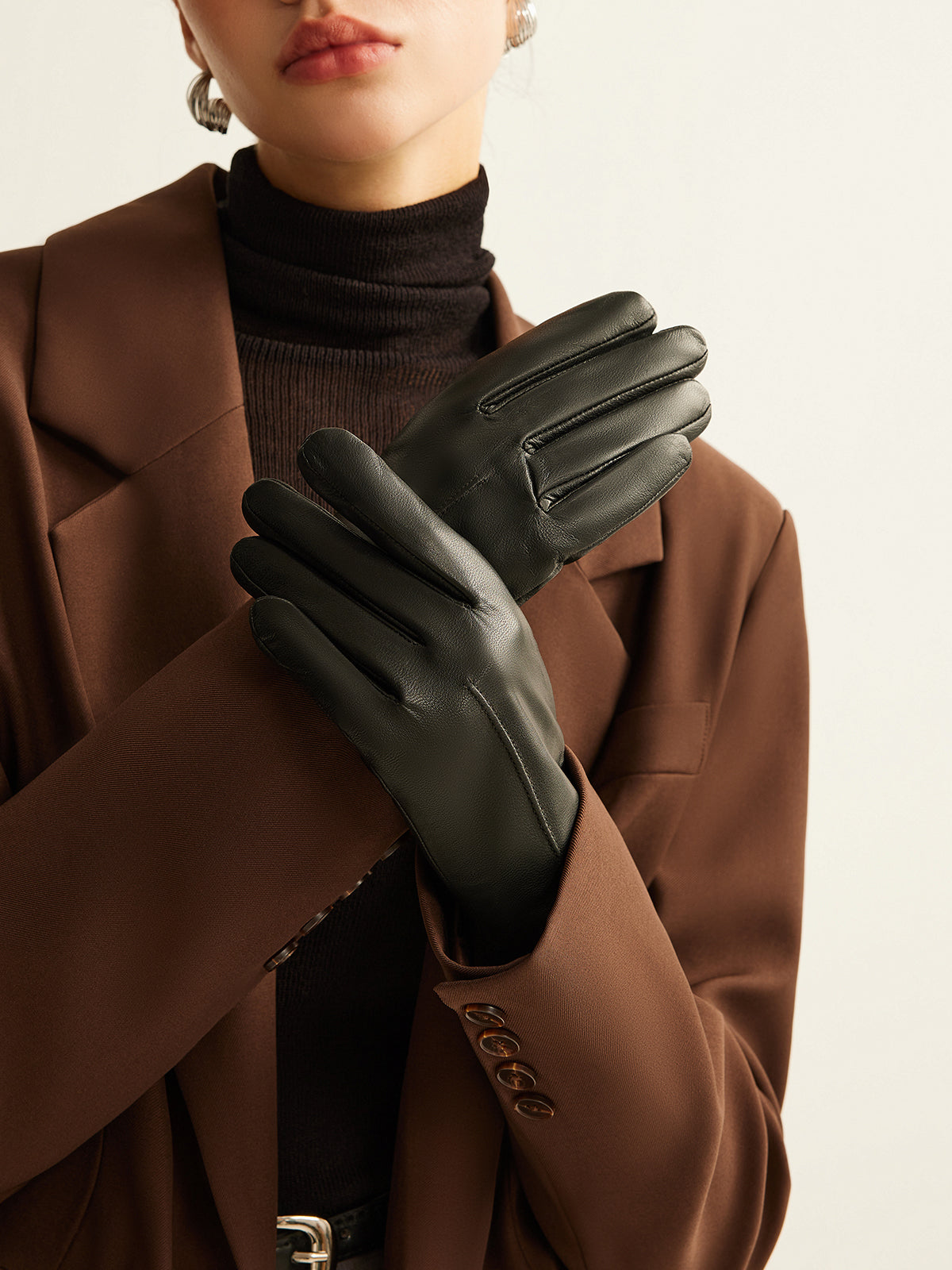 Goatskin Windproof Fleece Lined Gloves