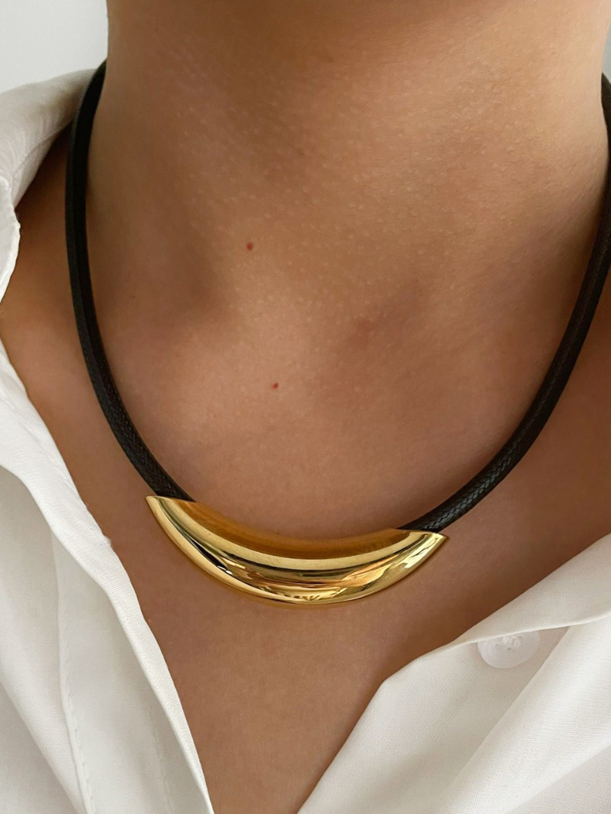 Golden Tube Rope Choker