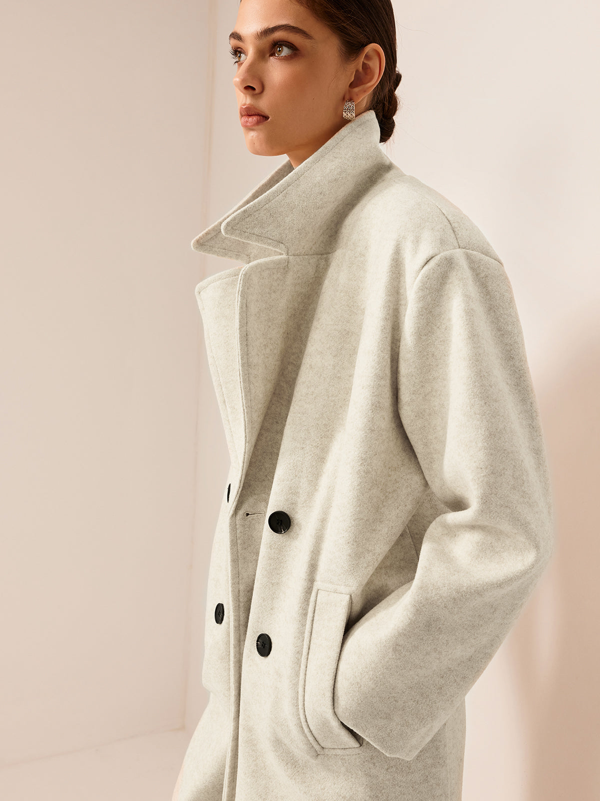 Elegant Tweed Long Coat