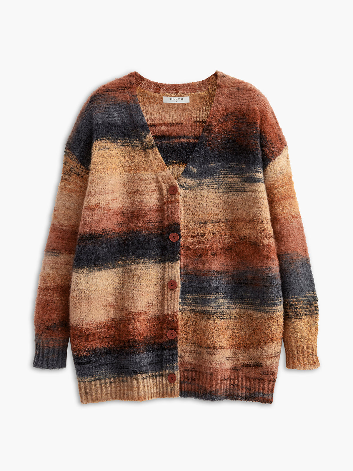 V-Neck Ombre Oversized Cardigan