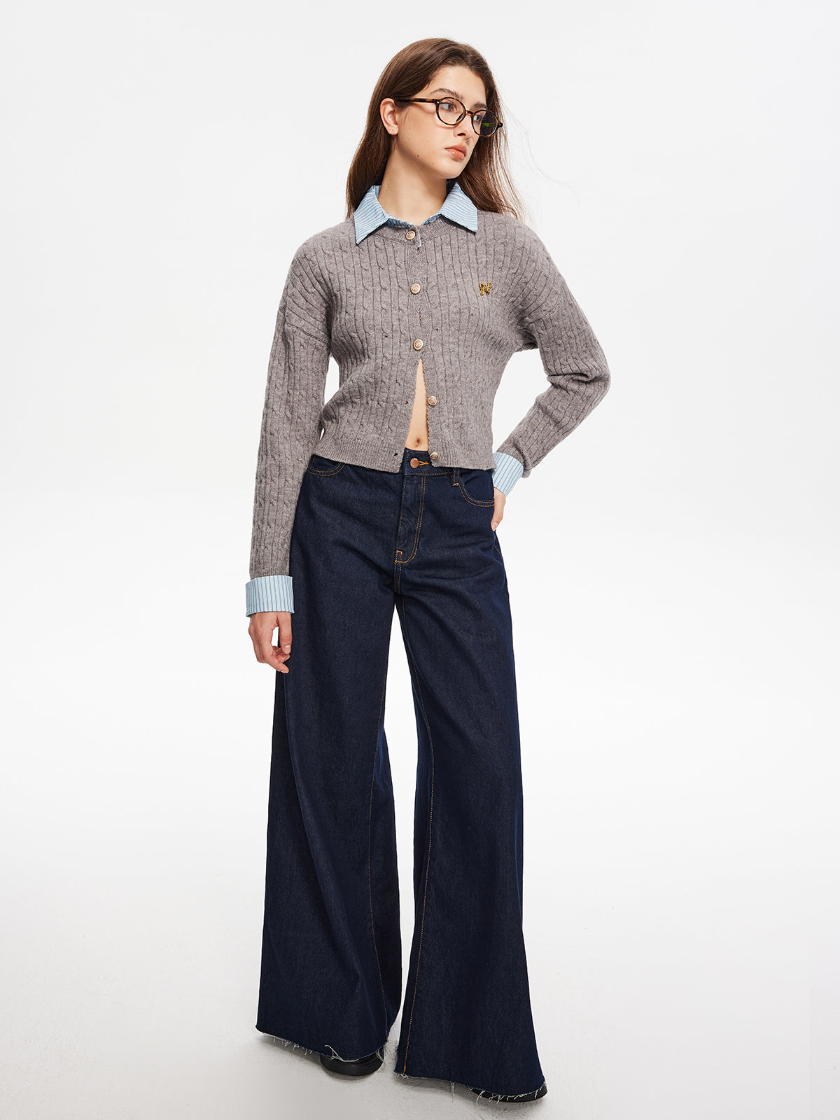 2 in 1 Button Knit Top