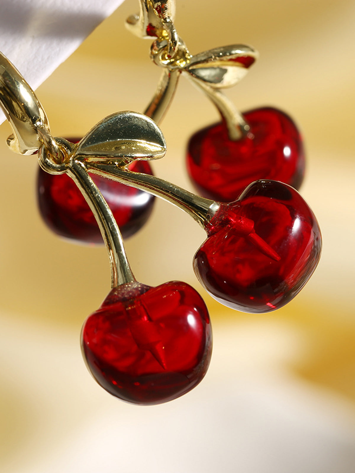 Cherry Stud Drop Earrings