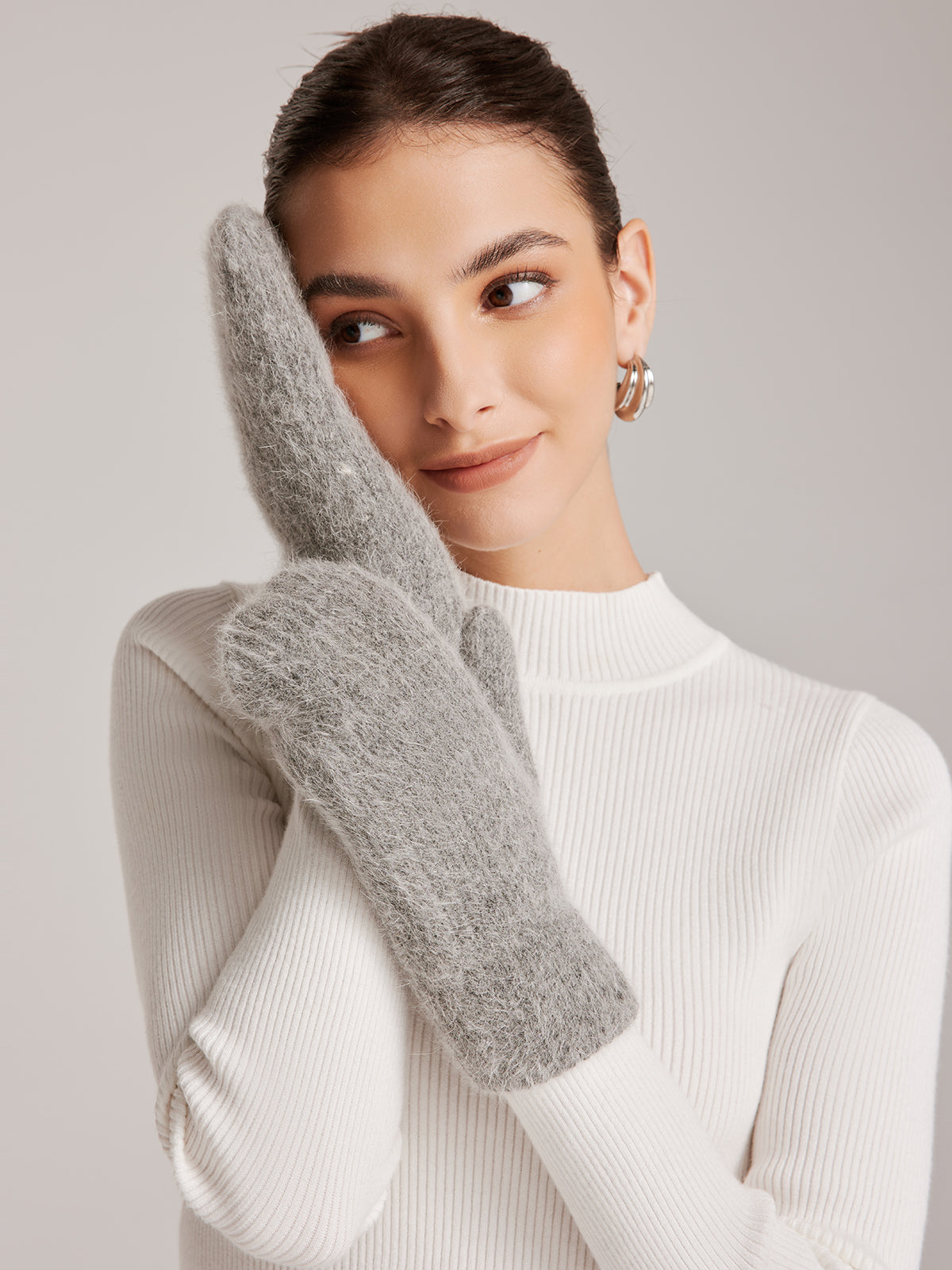 Plush Warm Rabbit Fur Gloves