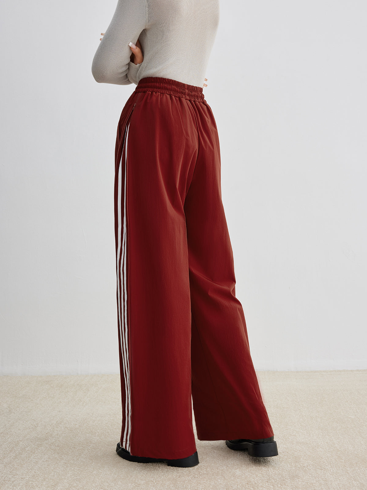 Athleisure Side Pinstripe Drawstring Pants