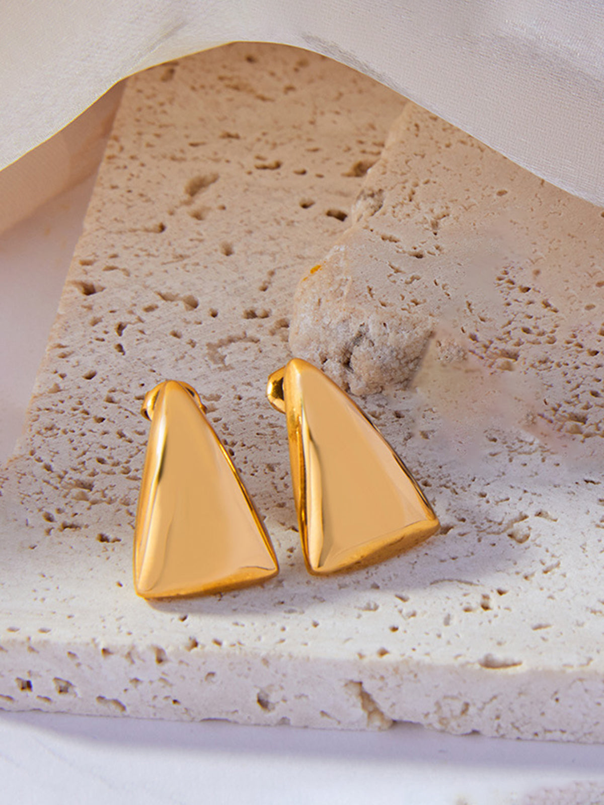 Triangle Stud Drop Earrings