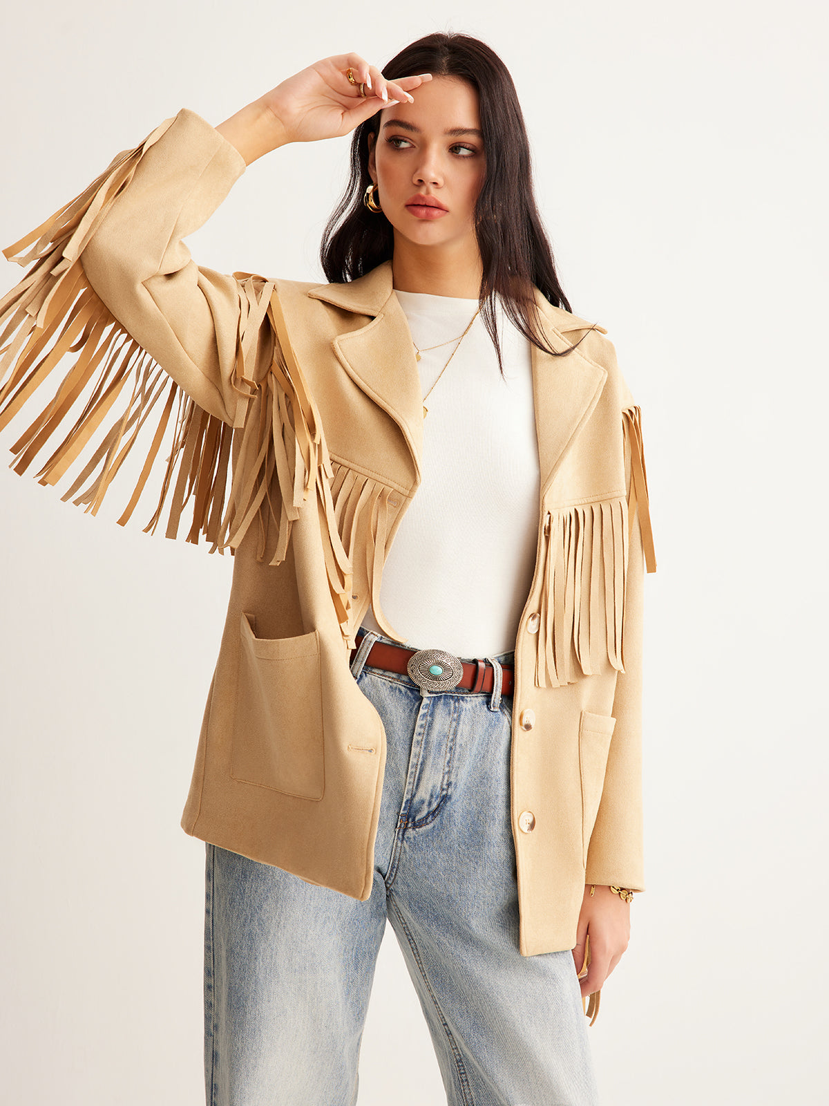 Boheme Tassel Suede Blazer