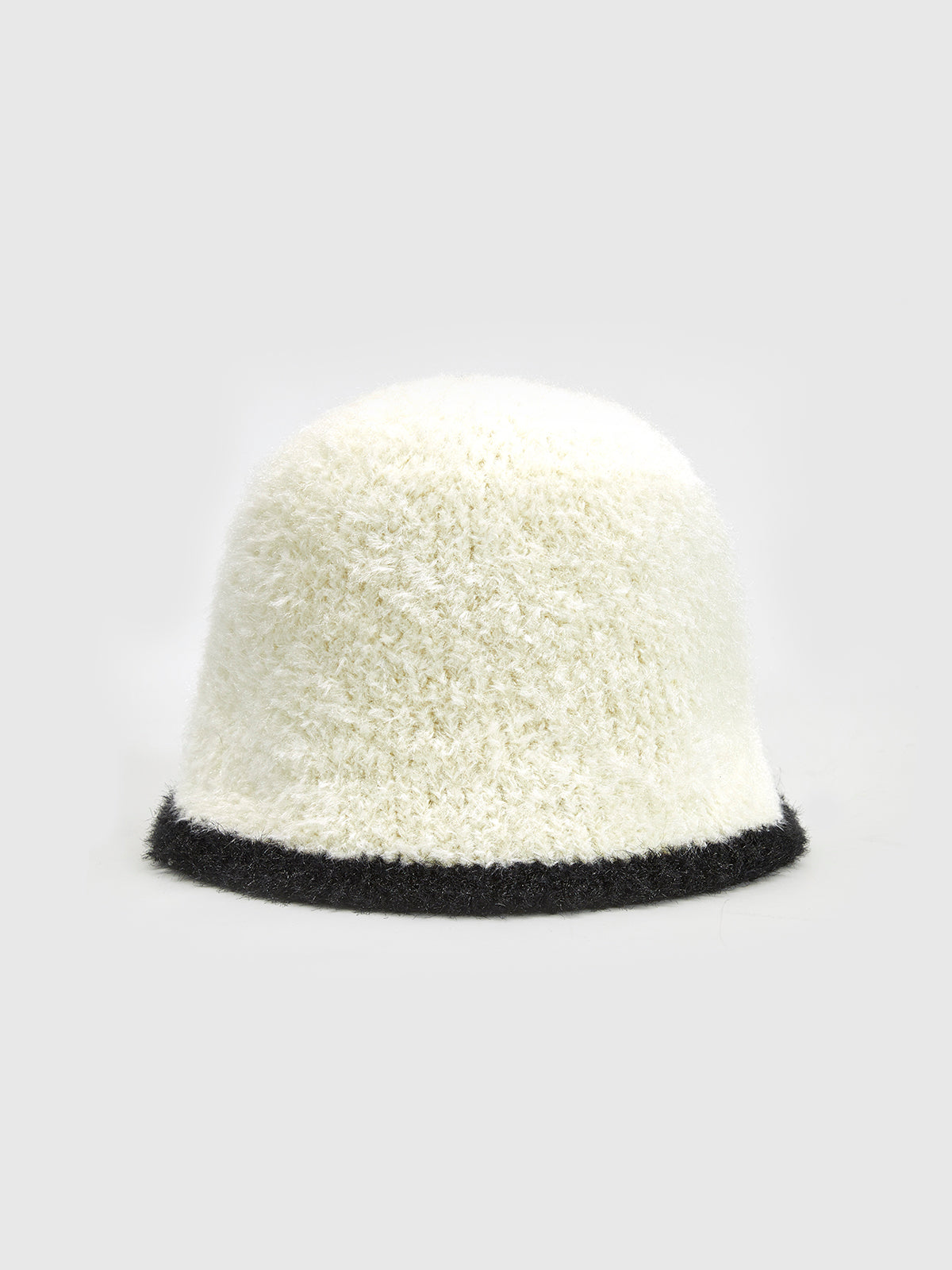 Contrast Trim Plush Bucket Hat