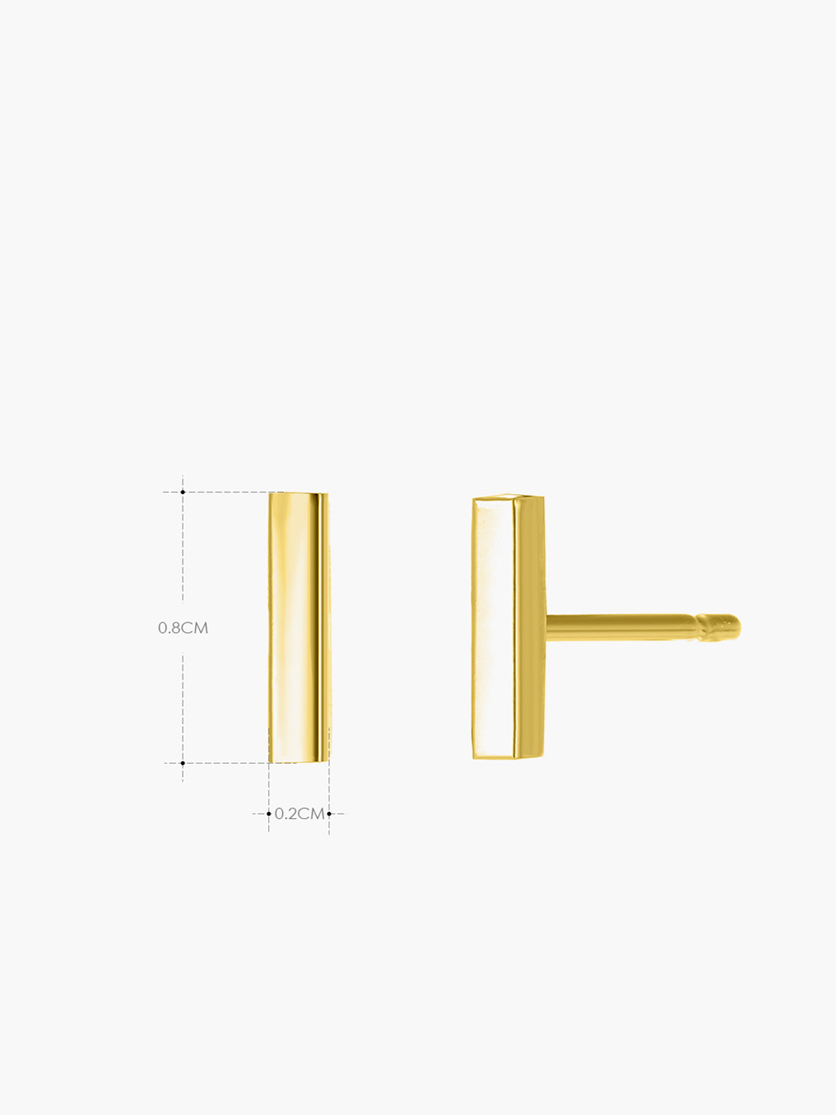 Minimalist Bar Stud Earrings