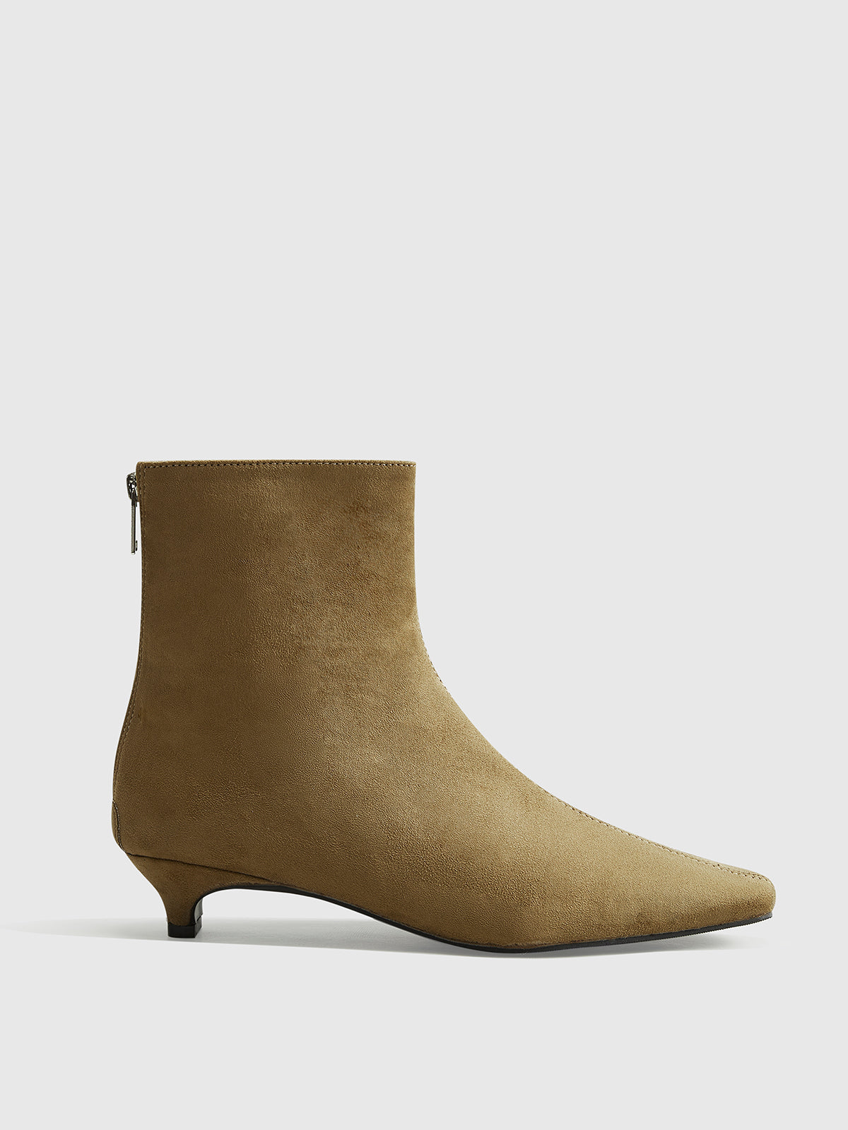 Suede Kitten Ankle Boots