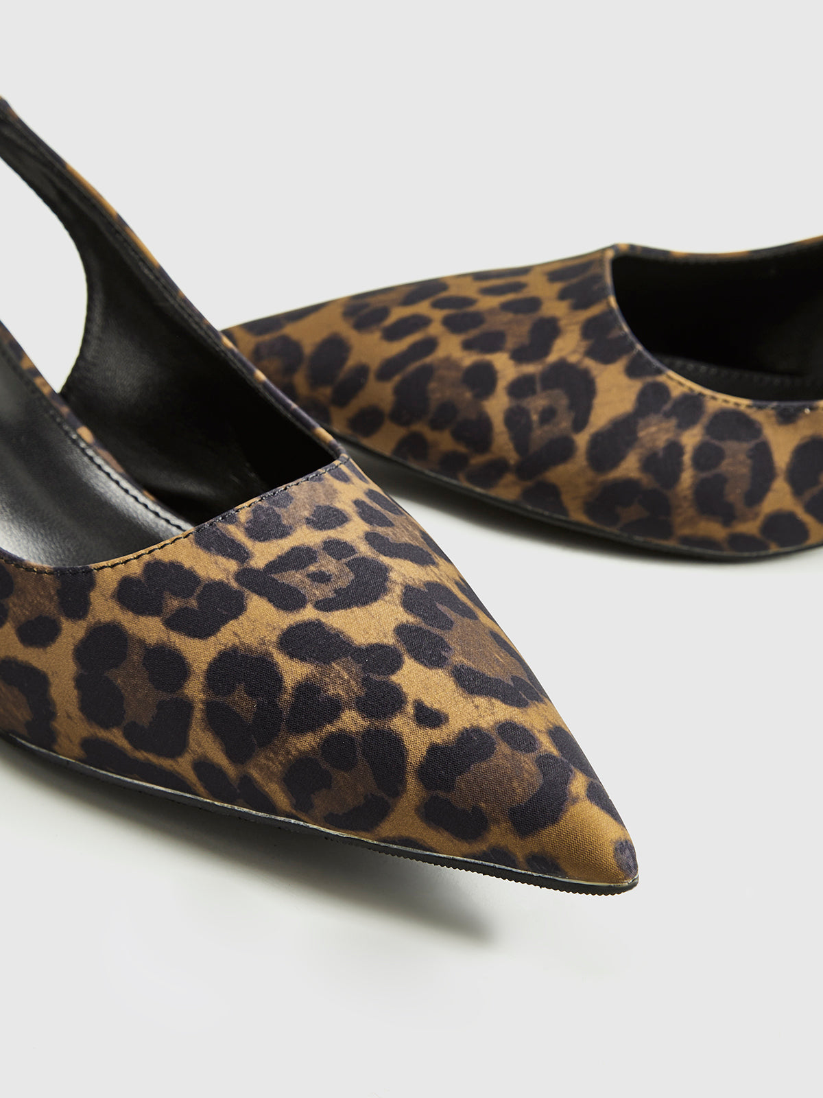 Leopard Kitten Slingback Pumps