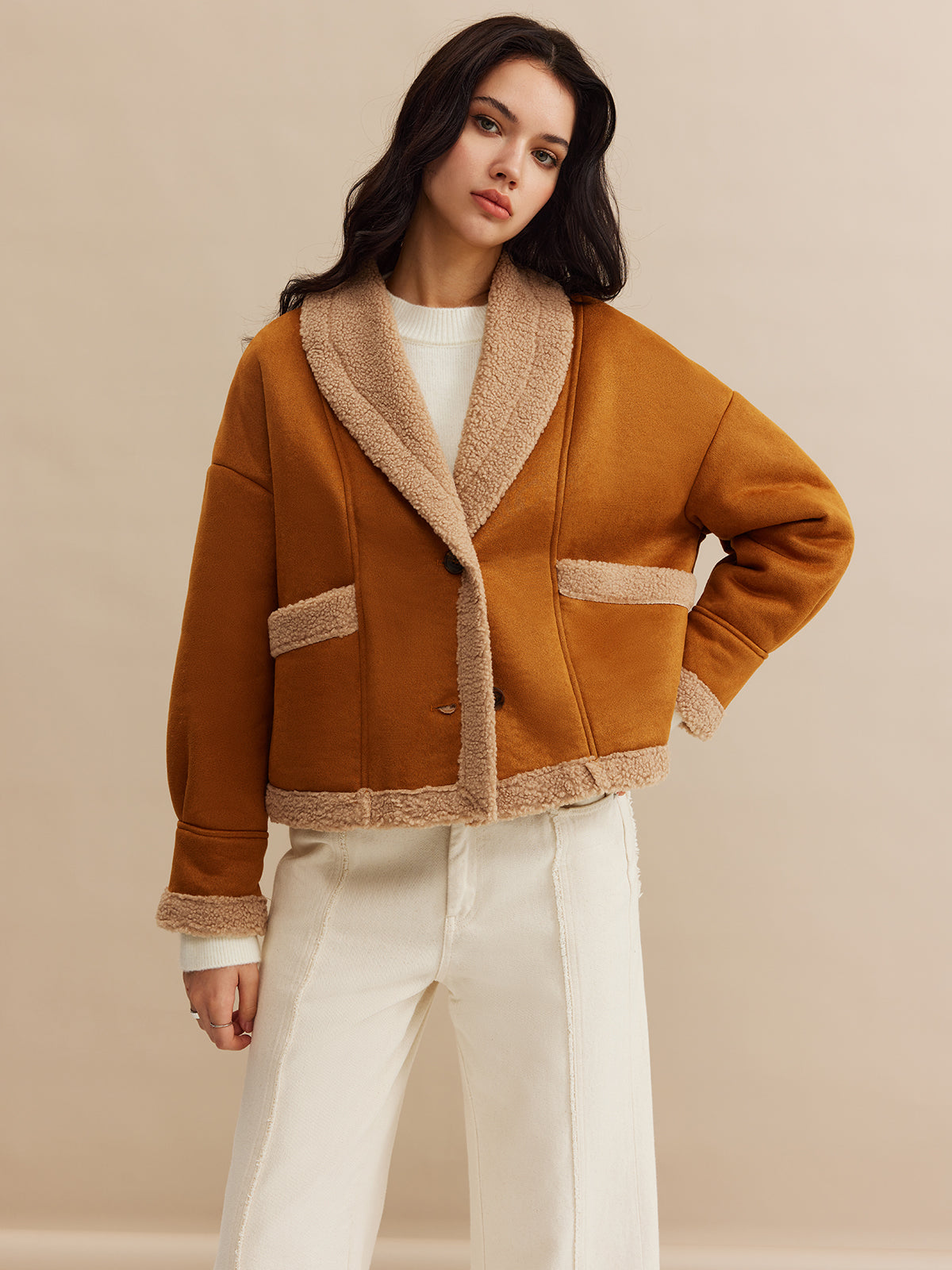 Boheme Minky Lined Suede Jacket