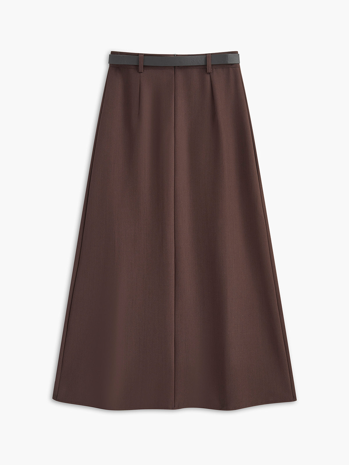 Utility Pleated Belted  Midi Skirt