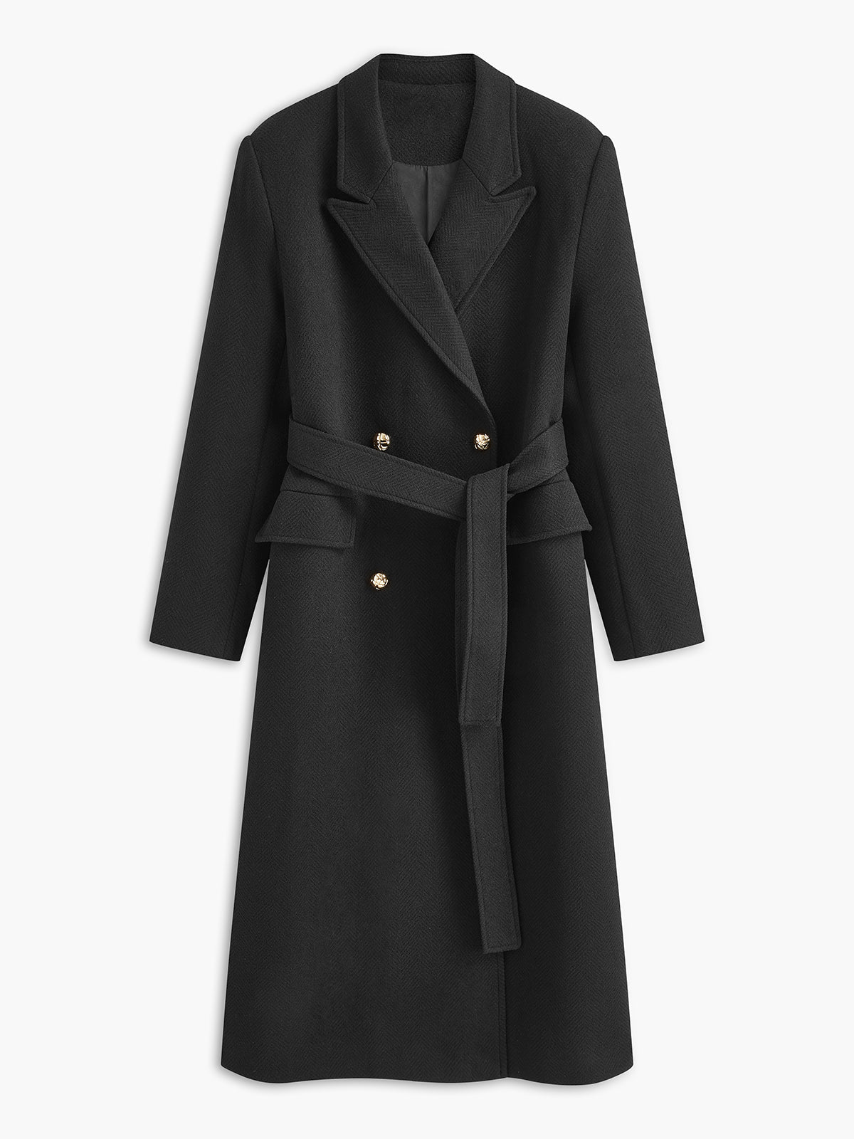 Elegant Lapel Belted Coat