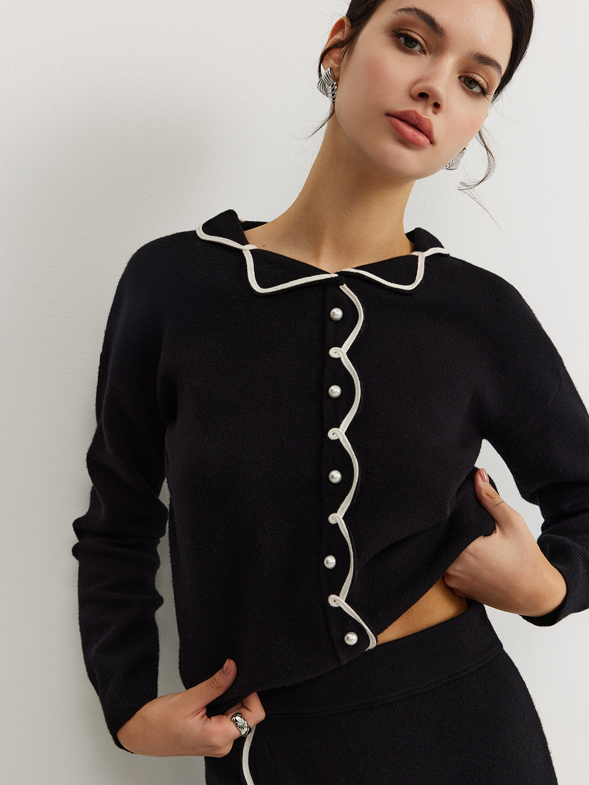 Leisure Contrast Trim Sweater Co-ord