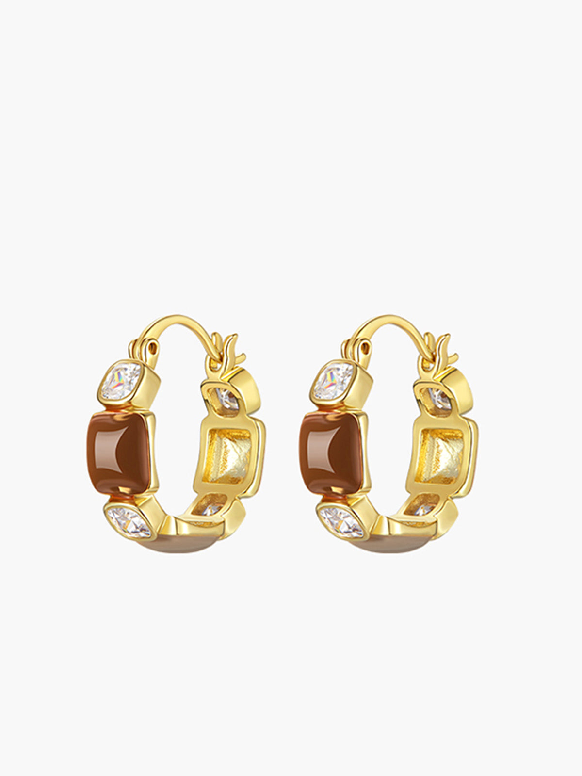 Luxury Rhinestone Hoop Earrings