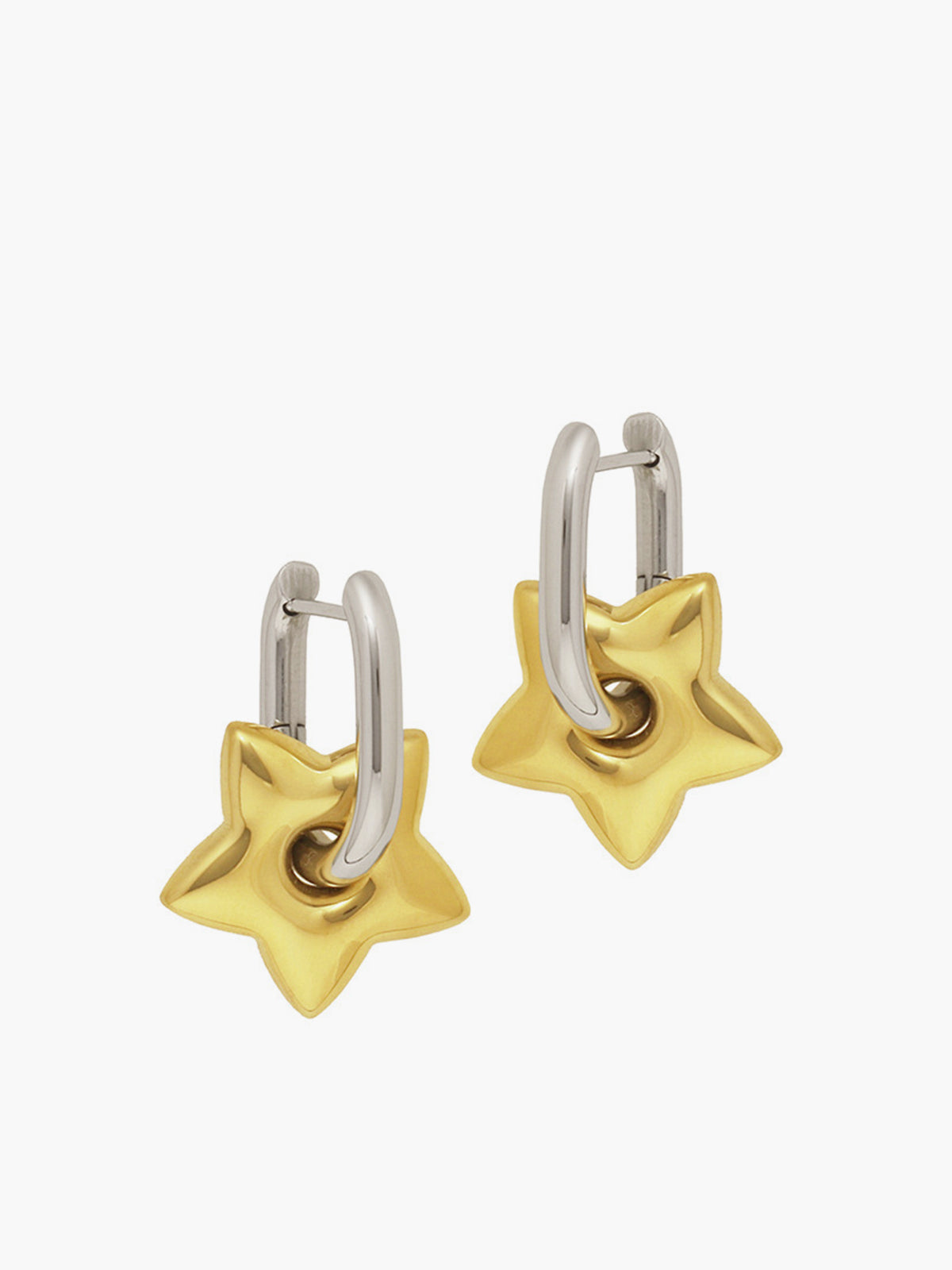 U-Shape Star Drop Earrings