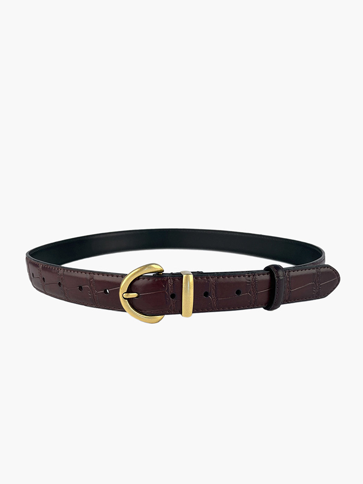 Vintage Crocodile Pattern Buckle Belt