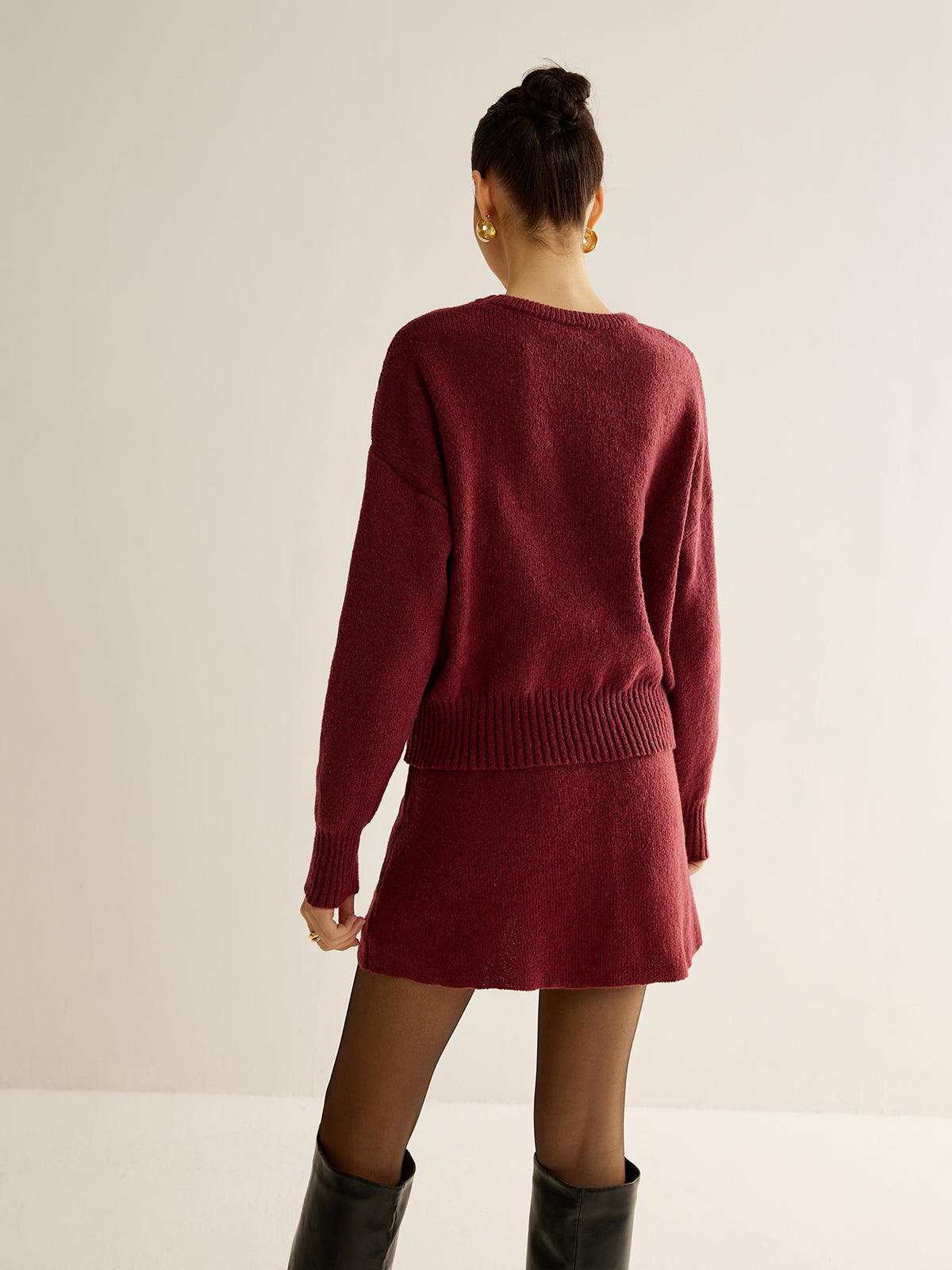 Minimalist Plain Soft Sweater Co-ord