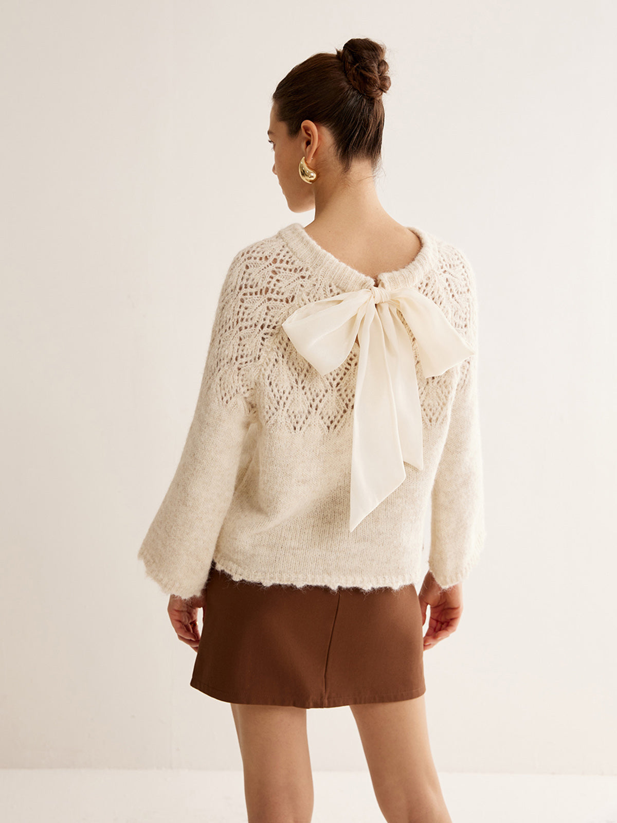 Two Way Crochet Bow Sweater