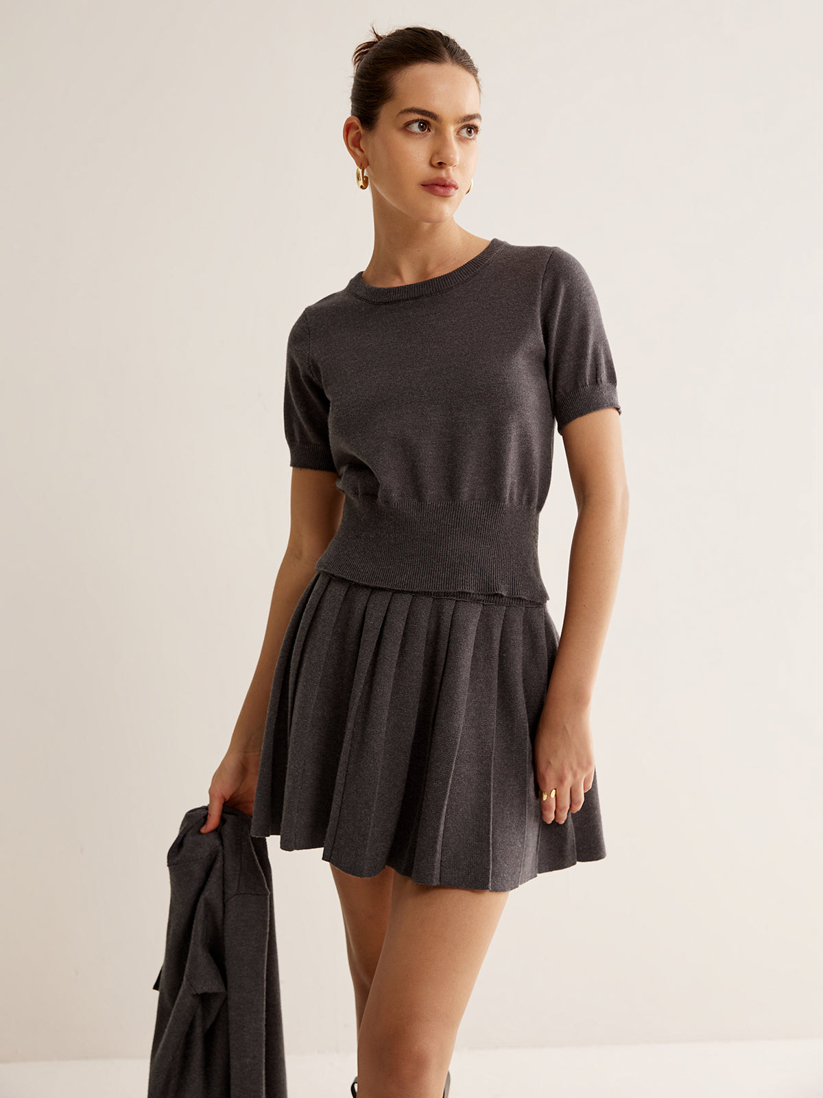 Utility Knit Three-Piece Skirt Set