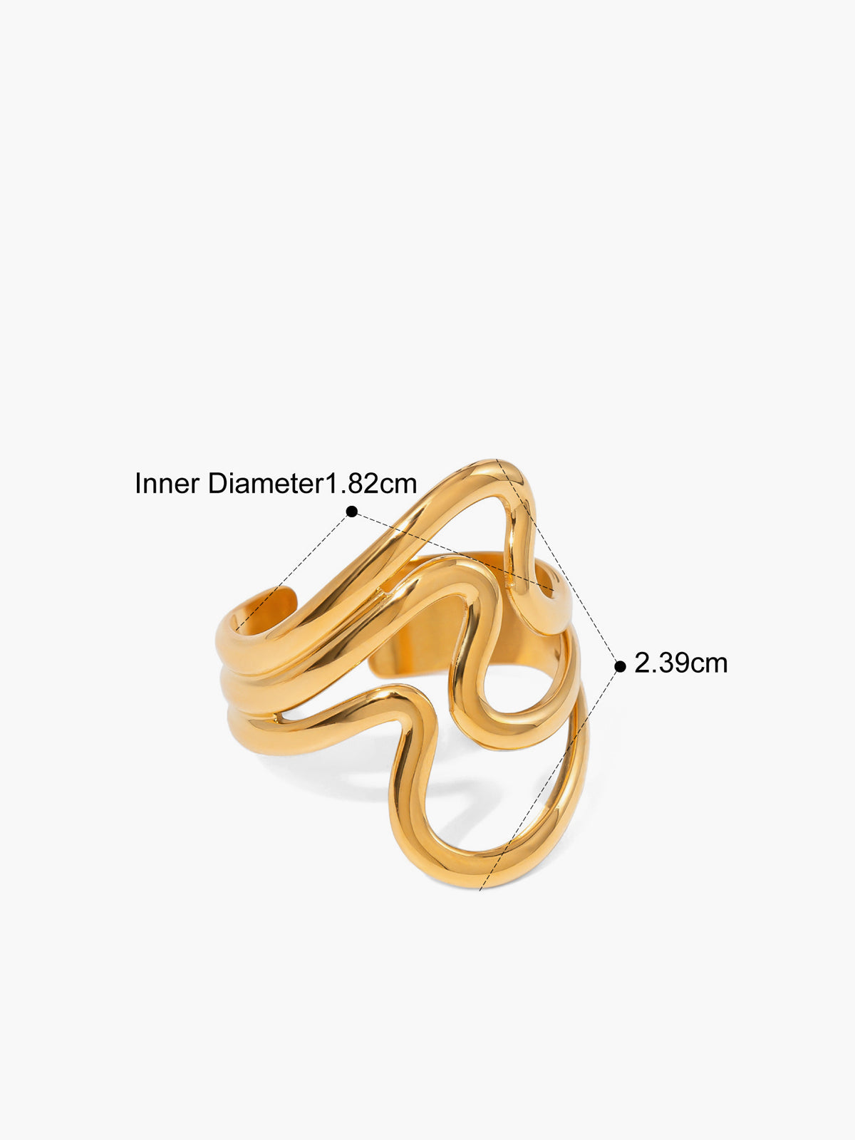 1pc Irregular Open Ring