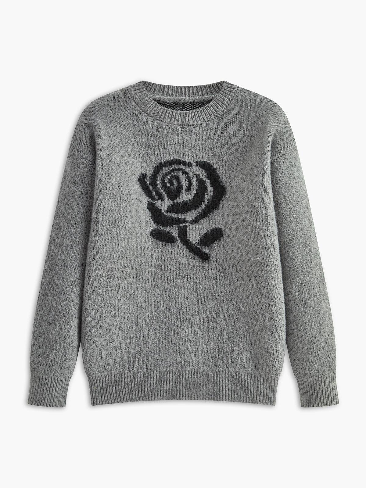 Rose Pattern Cozy Sweater