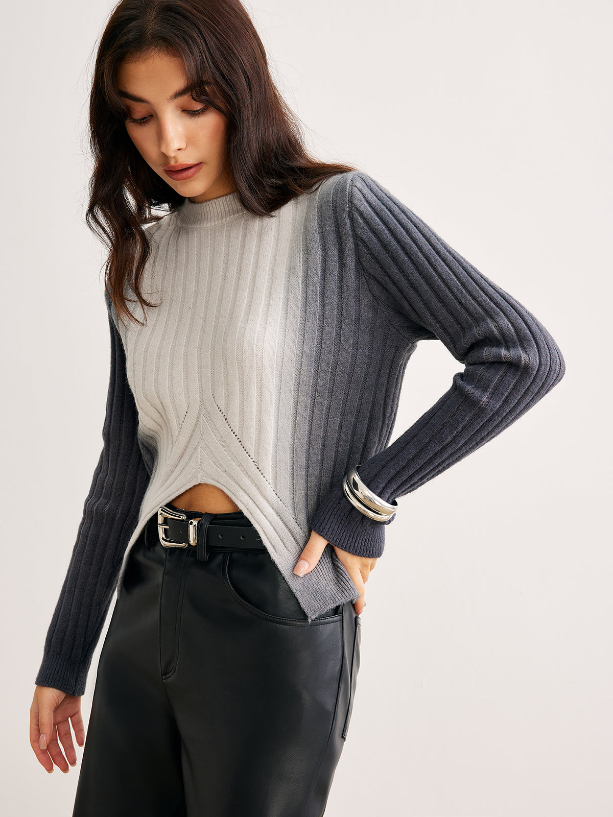 Gradient Split Sweater