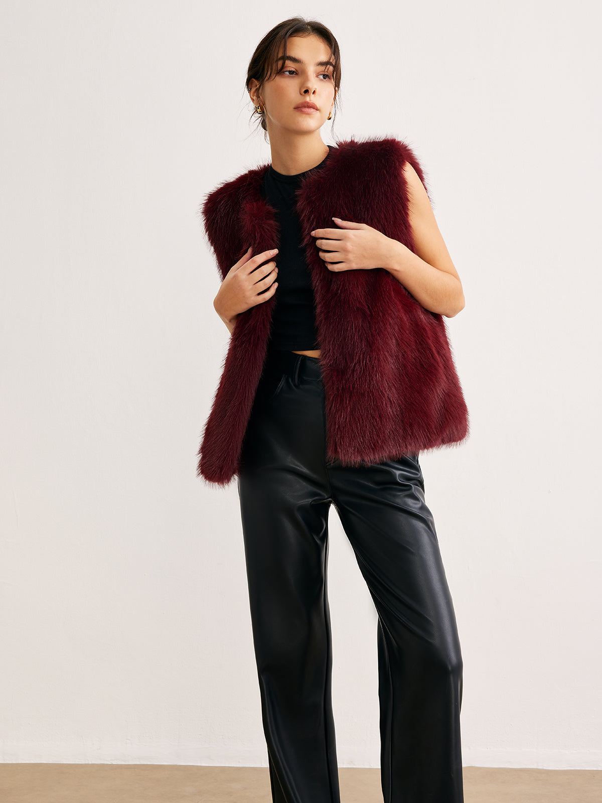 Minimalist Faux Fur Vest