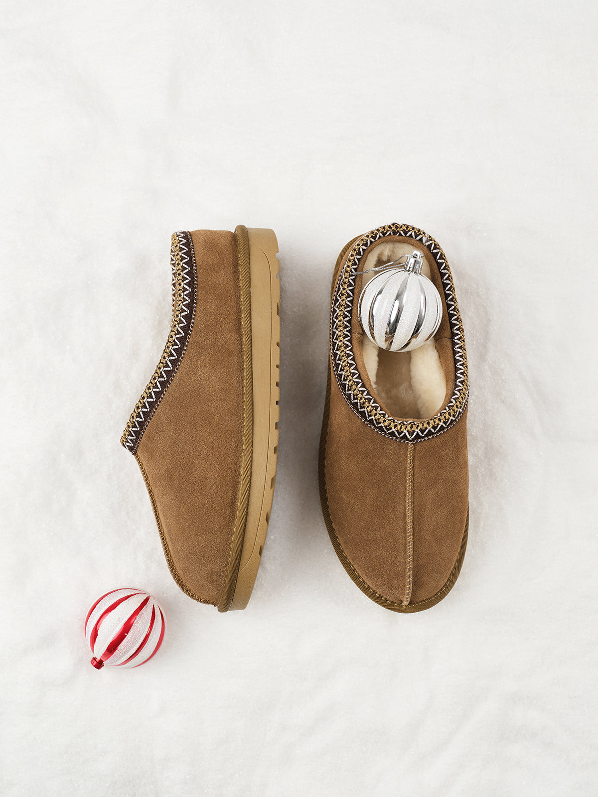 Women Fur Lined Mules Slippers