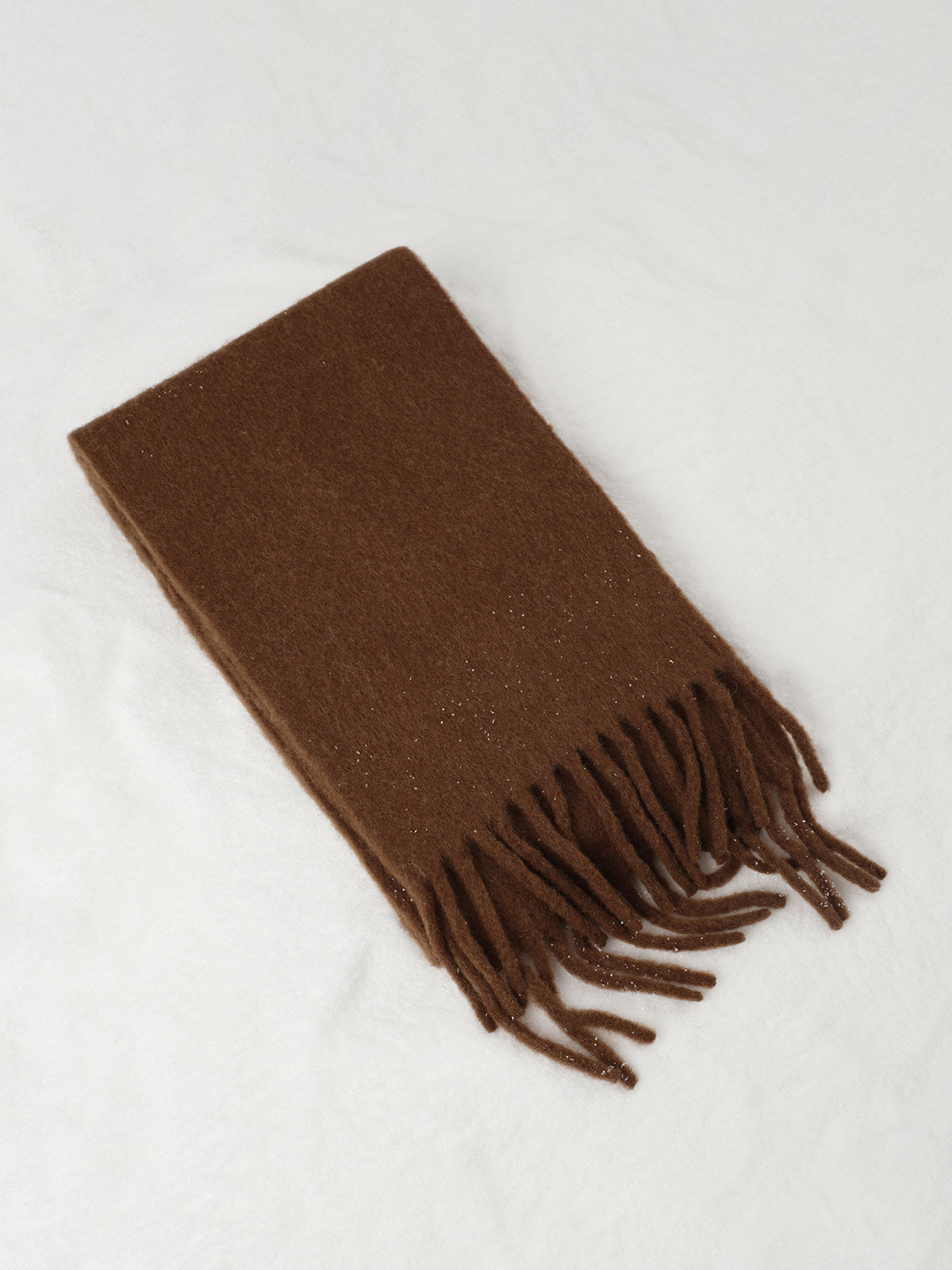 Wool-Blend Minimalist Tassel Scarf